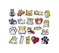 CULEB 20PCS Ciondoli per Scarpe,Accessori per Crocs per la Serie Summer Cane,Shoe Charm per Zoccoli,per Ragazzi,Regalo Di Festa Di Compleanno per Ragazze Ragazzi Donne