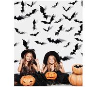 CULEB 72 PCS Decorazioni Halloween,Pipistrello Adesivi Murale 3D,4 Diverse Dimensioni,DIY Forniture per Feste di Halloween per Pareti,Finestre,Porte,Interni ed Esterni