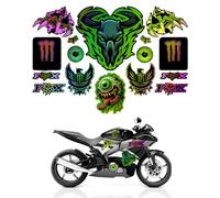 CULEB Mostro Artiglio Adesivi per Moto,Adesivo per Casco da Moto Impermeabile Riflettente e Fantastico,Set di Adesivi per Motociclette,Skateboard,Auto,Fuoristrada, Biciclette(Set-04)