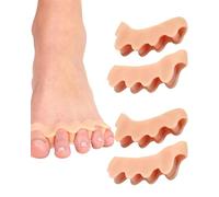 CULEB Separatore Dita Piede,Distanziatore Dita Piedi Unisex，Per Esercizi Yoga, Correzione Del Piede,il Sollievo Dal Dolore Dell’Alluce Valgo(2 Paia,Beige)