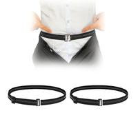 CULEO Bretelle Uomo Regge Camicie Uomo 2 Bretelle Elastiche Regolabile Antiscivolo Per Camicia Ideale Per Business Ufficio Matrimonio E Un Look impeccabile (nero)