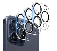 CULEO Protezioni per gli obiettivi dei telefoni cellulari,Proteggi obiettivo per fotocamera in confezione da 3 per iPhone 15 Pro/15 Pro Max, non influisce sugli scatti notturni