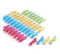 culiclean Mollette per Bucato - Soft Clip, 40x, blu-giallo-verde-rosa | Mollette Panni Resistenti, Antisegno per Bucato, presa salda anche con capi pesanti, prodotte in Francia, senza BPA