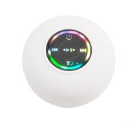 CulinaBlend H8297T600L1Y1K9264V35A6F3I8W Altoparlante per doccia wireless 5.0, impermeabile e resistente agli spruzzi, luce LED, suono HD, forte ventosa, per casa, feste, bagno (bianco)