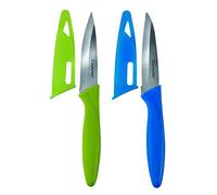 Culinare C33005 Set Coltelli da Cucina 2 Pezzi, Set Coltelli da Cucina Professionali con Coperture Protettive, Acciaio Inossidabile, Manici Ergonomici Multicolori