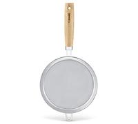 Culinare Naturals C70012 Setaccio da Cucina, Sostenibili Bambù, Acciaio Inossidabile, 33cm x 16cm, Fine Colino da Cucina con Manico, per Setacciare la Farina e Cucinare
