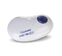 Culinare C50600 One Touch Apriscatole Elettrico, Bianco, Plastica, Acciaio Inossidabile, Apriscatole Automatico, Funzionamento a Batteria, Utilizzo a Mani Libere, Magnetico