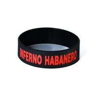 Culinary ID Bands Nastro di etichettatura in silicone "INFERNO HABANERO", compatibile con bottiglie morbide da 473,6 a 710 ml e shaker per draga, silicone resistente per uso alimentare