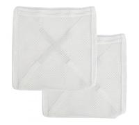 Culinavog 2 Pezzi 40 x 40 cm Sacco Biancheria con Cerniera, Sacchetti per Lavare Scarpe in Lavatrice, Riutilizzabile, Portatile Borsa da Biancheria per Scarpe, Vestiti, Calze, Viaggio (Bianco)