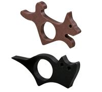 Culinavog 2 Pezzi Porta Pagina con Anello per Pollice, Gatto Segnalibro con Supporto Pollice, simpatici accessori per libri a forma di gatto, regalo perfetto per la lettura a mani libere