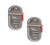 Culinavog 2 Pezzi Porta Sapone da Viaggio, Porta Saponetta con Strato Drenante e Coperchio, Portasapone Impermeabile e a Tenuta Stagna, Portasaponetta per Bagno, Campeggio, Scuola - Nero con Marrone