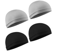 Culinavog 4 Pezzi Cappelli da Ciclismo Estivo, Traspirante sotto Casco Estivo Cuffia Sottocasco Asciuga, Skull cap, Cappellini Sportivo per Uomo Donna, per Correre Moto Bici Sportive Trekking