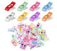 Culinavog 50pezzi Mollette Per Cucito, Clip Cucito, Clip Per Quilting Multiuso, Plastica Trasparente Pinze Fai Da Te In Tessuto, Artigianato Morsetti, Per Cucire Quilting Rilegatura Set Cucito Premium
