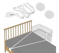 Culinavog 8m Cinghia per Lettino, Cinghia Fissaggio Lettino, Cinghie Culla Letto, Cintura di Fissaggio Del Letto Attacco, Cinghia Sicurezza Regolabile per Letti a Molle e Culle (Bianco)