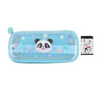 Culinavog Astuccio portamatite, Pencil Case, Tema Panda, 2 Scomparti e Portapenne Interno, Chiusura a Zip, Gomme Forma Di Panda, Astuccio Portapenne Portatile per Adolescenti, Studenti, Scuola