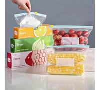 Culinavog Bolsas Para Congelar Alimentos, 50pcs Bolsa Conservación Alimentos, Bolsas Reutilizables con Fondo Ancho, Bolsas Herméticas Reutilizables para Frutas Sándwiches Verduras Carne Sopas