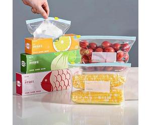 Culinavog Bolsas Para Congelar Alimentos, 50pcs Bolsa Conservación Alimentos, Bolsas Reutilizables con Fondo Ancho, Bolsas Herméticas Reutilizables para Frutas Sándwiches Verduras Carne Sopas