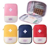 Culinavog Borsa per Medicinali, 4 Pezzi Borsa Pronto Soccorso Da Viaggio, Porta Medicine da Viaggio, Mini Kit di Primo Soccorso Portatile per Scuola, Ufficio, Campeggio (18×13×2 cm, Multicolore)