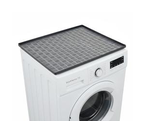 Culinavog Copertura Della Lavatrice Silicone Anti-Slip Mat, Vassoio Antigoccia per Lavatrice e Congelatore, Protezione per Pavimenti con Bordi Rialzati da 2,2 CM per Cucine, Bagni 60 x 60 CM (Grigio)