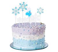 Culinavog Glitterati fiocchi di neve cupcake Toppers, Digitale Compleanno Candele, Numero Candele di Compleanno, Frozen Glitter con fiocco di neve per ragazze compleanno Natale decorazioni per torte a