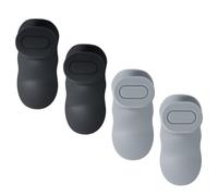 Culinavog Grip Pads, 2 Pezzi 9 × 4.5 cm Antiscivolo Presa per Sollevamento Pesi, Impugnature in Silicone per Allenamento di Forza, Accessori da Palestra per Allenamento a Cross Training (Nero, Grigio)