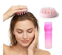 Culinavog Massaggiatore Cuoio Capelluto + Applicatore Tintura, per Capelli Trattamento del Cuoio Capelluto Essenziale, Flacone a Pettine per Radici