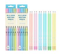 Culinavog Set 24 Matite HB con Gomma, Matite Pastello in Grafite, Forma Triangolare Ergonomica, Senza Legno in Resina, Forniture Scolastiche per Bambini, Scuola Primaria e Scrittura Fluida