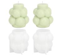 Culinavog Stampo Candela 3D in Silicone - Set 2 Stampi Candela Uva per Candele Fai-da-Te, Cera di Soia, Resina, Sapone, Decorazioni per la Casa, Feste e Regali Handmade