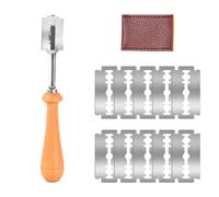 Culinavog Taglierino per Pane, Lametta per Pane con 10 Lame in Acciaio Inossidabile et Custodia, Coltello da Panettiere per Baguette, Pizza, Dolci, Pane Fai da Te