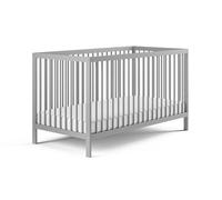 Culla con materasso Culla 60x120 & 70x140 cm regolabile in altezza e con pioli estraibili, a scelta con cassetto Lettino per bambini | 70x140 cm legno di faggio grigio molto stabile Made in Europe