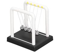 Culla di Newton Palline per l'equilibrio Scienza Fisica Apprendimento Decorazione da scrivania Palla altalena Bianca 9,1 x 7,1 x 9,1 cm Giocattolo educativo antistress per