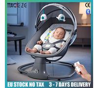 Culla elettrica Bluetooth con zanzariera Musica Bluetooth Sedia a dondolo per bambini Culla multifunzionale per neonati 2024