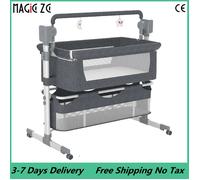 Culla elettrica Lettino per bambini Bluetooth Lettino portatile di lusso per bambini facile da pulire per neonati Lettino da viaggio con materasso