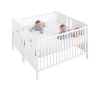 Culla gemellare + kit gemellare per dormire insieme. 240x120 bianco