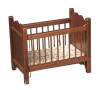 Culla In Noce Per Casa Delle Bambole Mobili Miniature Per Asilo 1:12 Scala