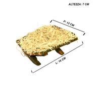 Culla legno Vuota letto in Paglia per Bambin Gesù 3 Misure Presepe Natale