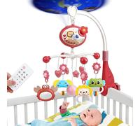 Culla mobile musical luci musica proiettore telecomando rosa neonato