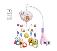 Culla musicale Mobile con proiettore, 400 melodie rilassanti, telecomandata, stimolazione sensoriale, culla mobile con telecomando