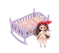 Culla per bambini, letto di mobili interattivo, piccolo accessorio per la casa dei giochi, giocattolo per dimensioni 45 x 25 x 20 cm, per ragazzi e ragazze, gioco di ruolo per tuttipiccoli, casa, c