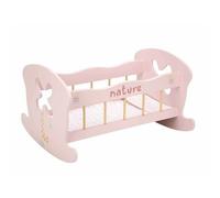 ARIAS - Letto a dondolo in legno della collezione Nature. Include un cuscino e un copriletto coordinato. Dimensioni: 50 x 39,5 x 29,5 cm. Giocattolo Bambini +3 anni (ARI21583)