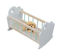Culla Per Bambole | Miniatura Arredo Legno Per Sonno,Giocattolo Realistico di Culla per la Prima Infanzia Accessori per il Gioco della Casa delle Bambole per Bambini Maschi