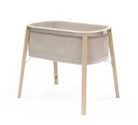 Culla Stokke Snoozi, Sandy Beige - Cresce con i bambini dalla nascita ai 9 mesi - Design portatile e leggero - Include materasso rigido