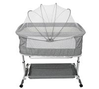 Culle basculanti,Letti,Lettini con sbarre,Lettini convertibili Culla con Materasso, per Neonati e Bebe dalla Nascita a 20 kg, Co-Sleeping, Campeggio, Leggero, Stabile, Regolabile (113*66*84cm)