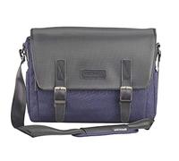 Cullmann 91722 Borsa per fotocamera Bristol Maxima 333+ in stile messenger con scomparto per tablet, blu scuro, vintage