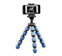 Cullmann Alpha 350 mobile flessibile mini treppiede con supporto per smartphone, blu, carico massimo 1 kg, 204g leggero