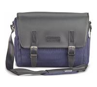 Cullmann 91722 Borsa per fotocamera Bristol Maxima 333+ in stile messenger con scomparto per tablet, blu scuro, vintage