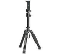 Cullmann - 52523 - Treppiede da viaggio mobile Neomax 220 con supporto per smartphone (altezza d'estensione 78 cm, dimensione della confezione 21cm, capacità di carico 3kg, peso 552g)