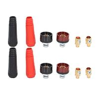 Culnflun 12PCS Welding Cable Panel Connector Kit, Quick Fit Red and Black Plug Socket Set for Welder Power Supply Equipment Connection Stable Power Supply Connection