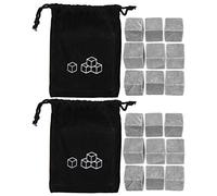 Culnflun 2Set 9pcs/Set Whiskey Stones Sipping Ice Cubes Cooler Reusable Wine Drinks Cooler Stones