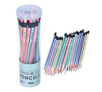 Culnflun 30pcs 7.3in triangolari graziose matite affilate HB HB Grip triangolare Triangolare Multi -Color Scrittura Disegno di matite con gomma per la scrittura per studenti, mater